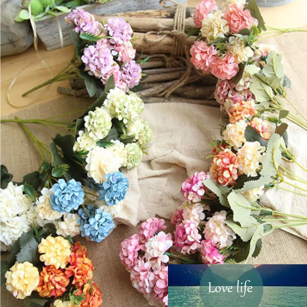 1 Blumenstrauß mit 10 Köpfen, künstliche Kugel, Chrysanthemen, für Garten, Büro, Esstisch, Kunstblume