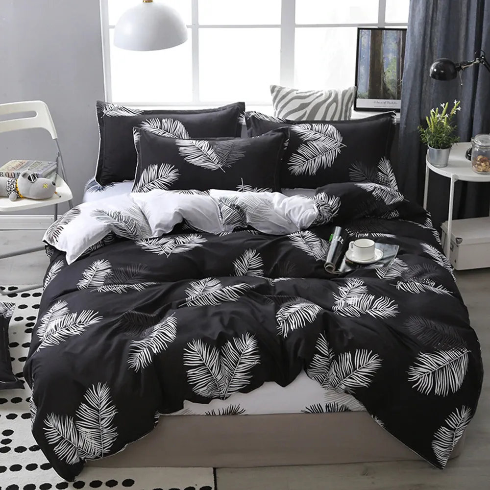 Set di trapunte da letto di design in cotone Tessili per la casa Twin King Queen Size Set di biancheria da letto con federa per lenzuolo