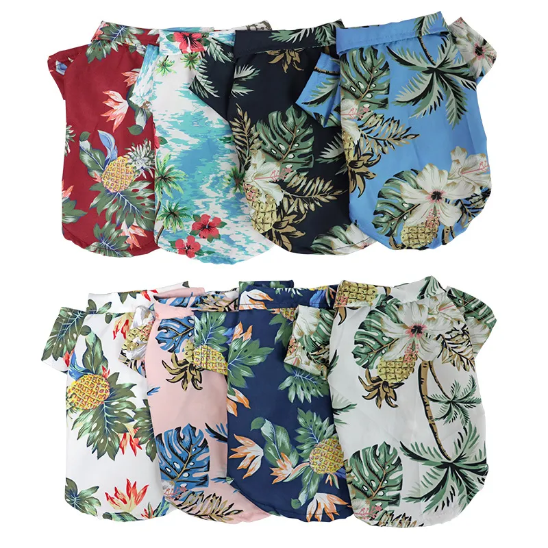 Hondenkleding Hawaiiaanse stijl puppy huisdier kleding zomer kleding voor kleine medium honden kat konijn jas jas