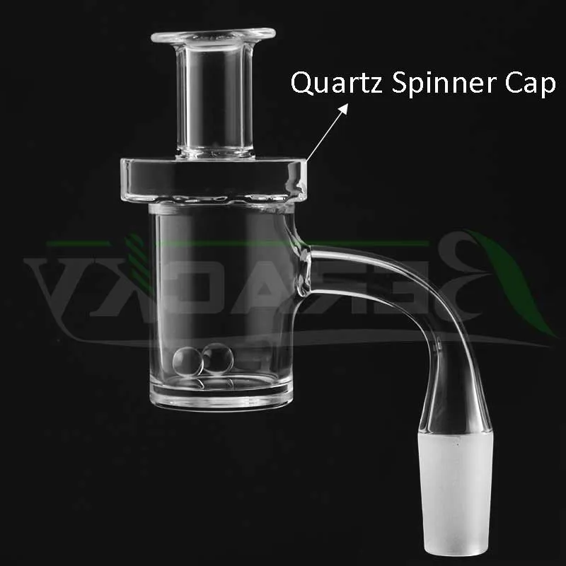 DHL !!! Beracky afgeschuinde rand 4mm Clear Bottom Quartz Banger met Quartz Carving Spinner CaptPerp Pearls 25mmod Quartz Nails voor DAB RIGS