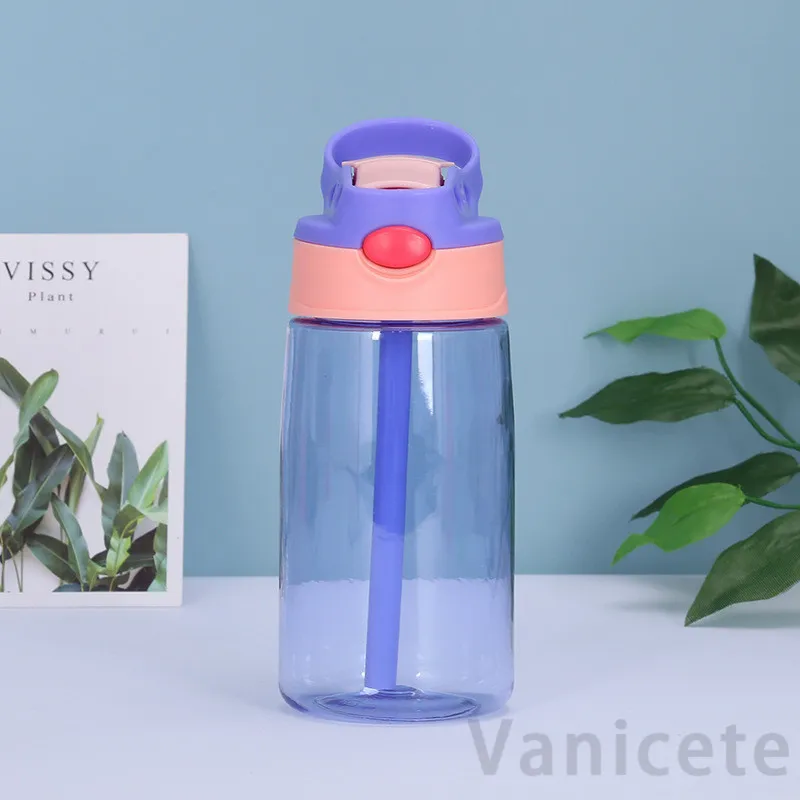 Barn Plast Vattenflaska Baby Sippy Cup med halmvattenmatning Learner Cup Creative Thermos Spill Proof Bottles T1I3398