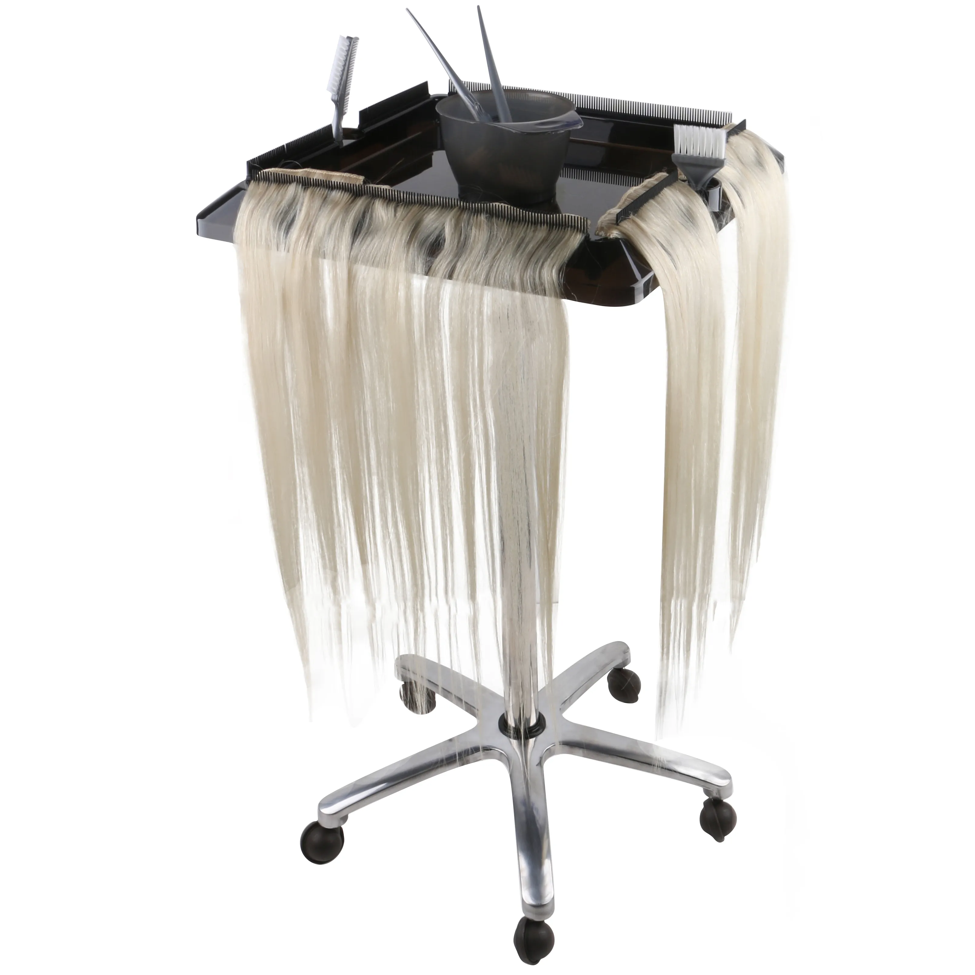 Professionele Hair Extensions Trolleys Salon Kapper Gereedschap Vouwen Stand Pak Case Houder Dressing Trolly Cart