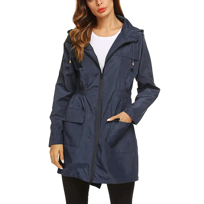 Frauen Oberbekleidung Regenmäntel Mäntel Designer Kleidung Ropa de mujer Yoga Gym Jacke Schnell Trocknend Wasserdichte Regenmantel Lange Ärmel