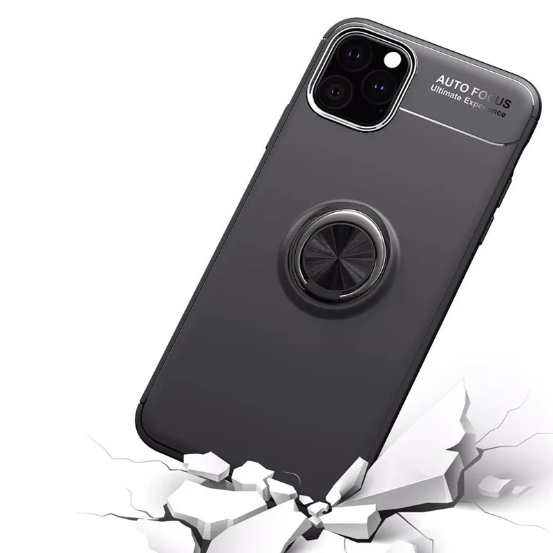 Custodia per telefono più recente Copertura per staffa magnetica invisibile Fibbia ad anello in metallo Guscio anti-caduta per iPhone 12 Mini 11 Pro Max XR Iphone X 8 7 6S Plus