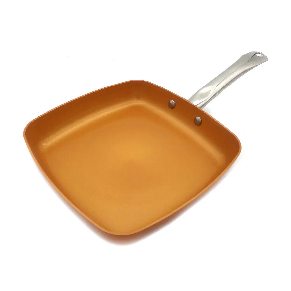 8/10/12 Inch Non Stick Skillet Copper Portable Frying Pan With Ceramic  Coating Induction Cooking Portable Frying Pan Oven Dishwasher Safe Saucepan  T200523 From Xue10, $22.1