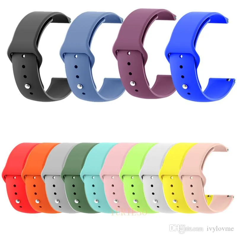 Band De Surveillance En Silicone De 22 Mm Couleur Personnaliser Sangle De Smartwatch Pour Samsung Galaxy Watch 46mm 42mm Gear Sport S3 S2 Classic Frontier Amazfit Bip Huawei GT 2 2024 De