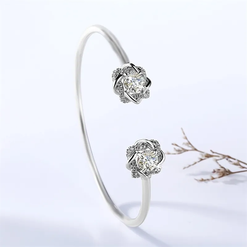 Szjinao Moissanite Bangles Sterling Silver 925 Wedding Engagement Jewelry Certified Luxury Gift Trend Drop Shipping Sale
