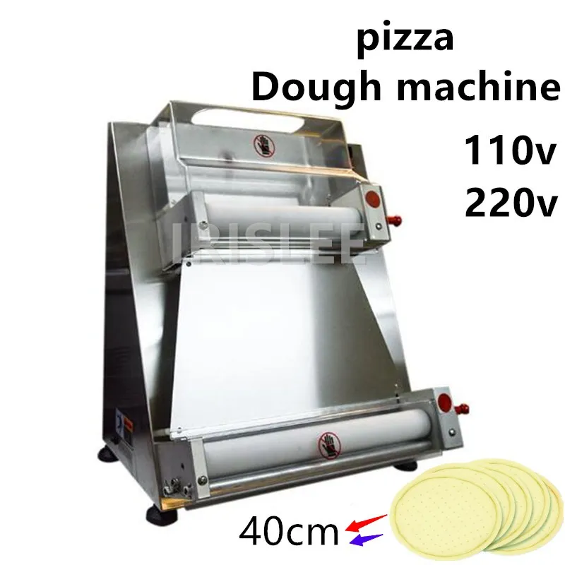 370W 전기 피자 반죽 롤러 기계 스테인레스 스틸 최대 12 인치 피자 반죽 프레스 기계 시트 식품 프로세서 BZ-40