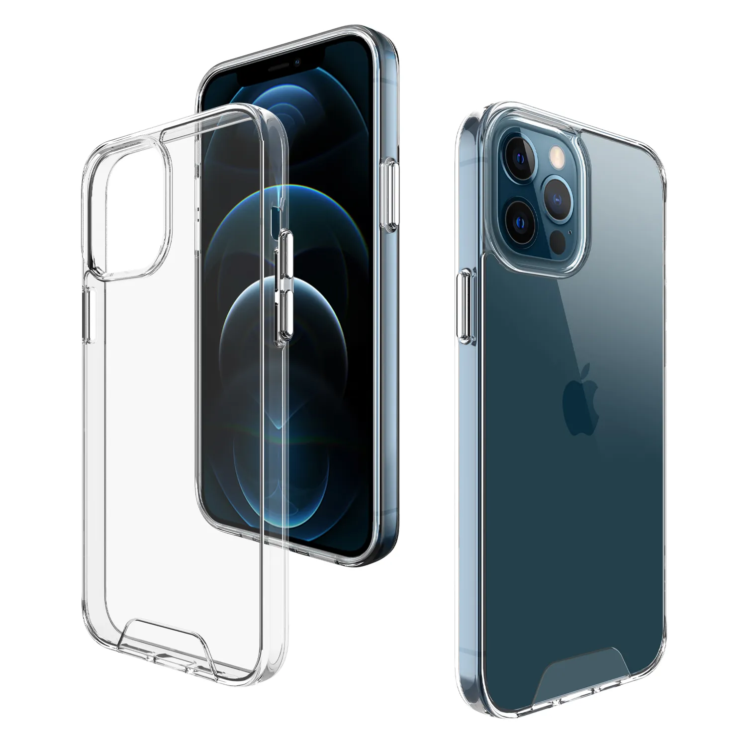Schokbestendige Premium Ruimte Transparante Rugged Hard Cell Phone Case voor iPhone 12 Pro 11 XR XS 6 7 8 Plus Telefoon Accessoires