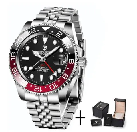 PGAGANI DESIGN GMT Black Blue Batman Bezel Automatic Mechanical Watch With Glass Back And Jubilee Strap Perfect Mens Gadget Gifts For Men From Jason007 128.24 DHgate.Com