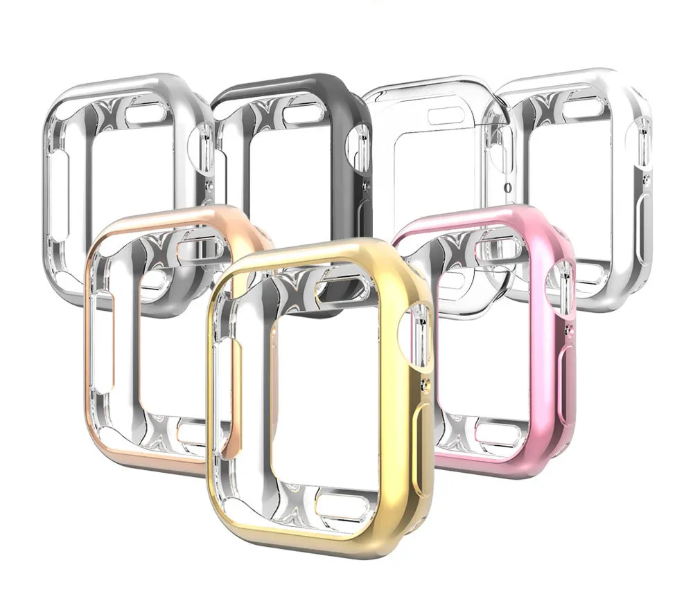 Color Ultra Thin Apple Watch Case for Iwatch Case Cover TPU لـ Apple Watch 38mm 42mm 49mm ISWatch بدون حزمة بيع بالتجزئة