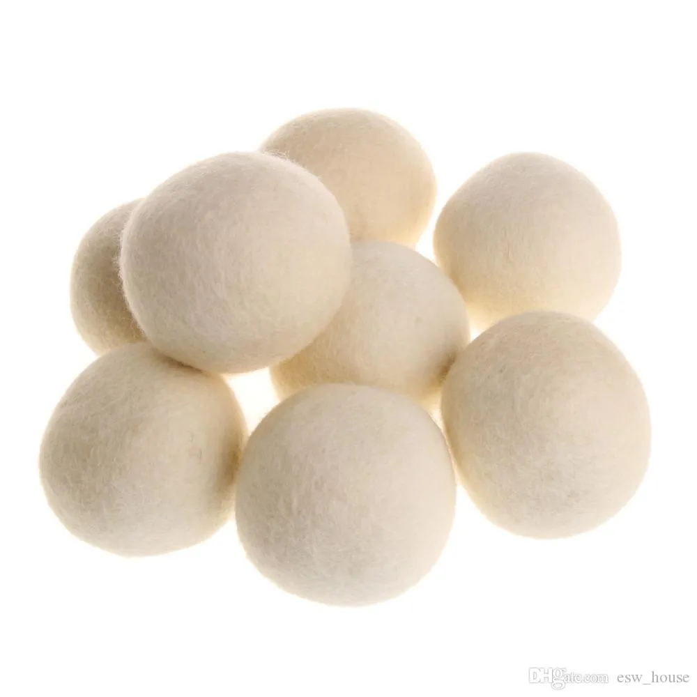 7cm Reusable Laundry Clean Ball Natural Organic Laundry Fabric Softener Ball Premium Organic Wool Dryer Balls