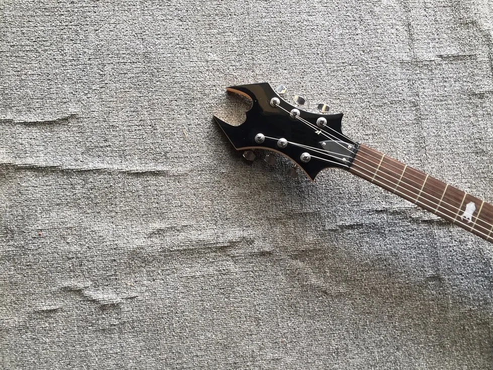 Rich Warlock Black Headless Electric Guitar Custom From