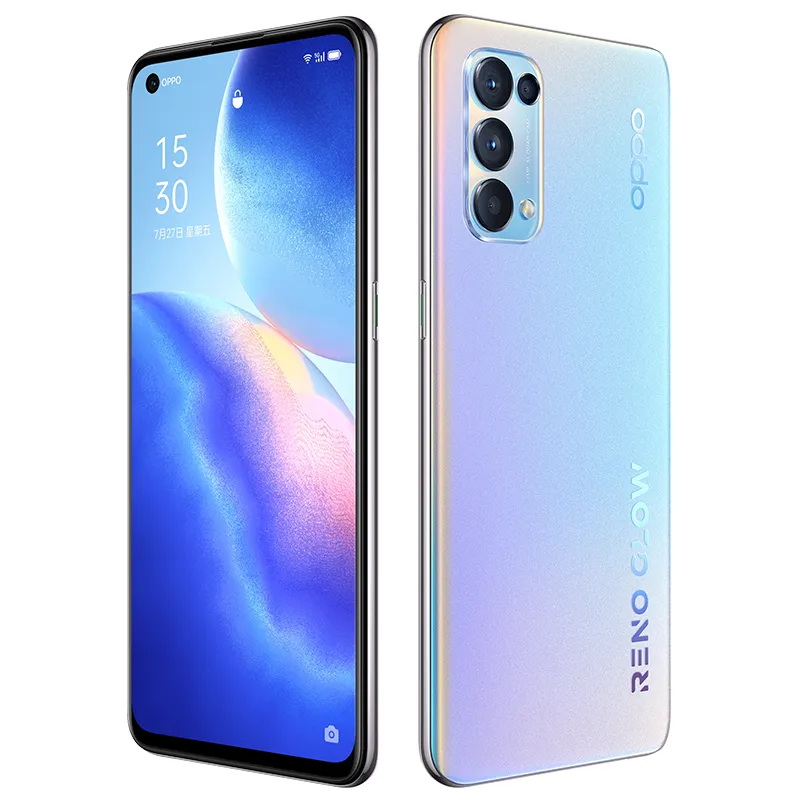 Original OPPO Reno 5 5G Mobile Phone 12GB RAM 256GB ROM Snapdragon 765G Octa Core Android 6.43" Full Screen OLED 64MP AI Face ID Cell Phone