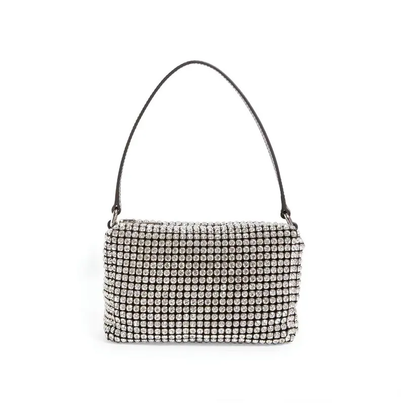 luxurys designers High Quality Designer totes Women crystal Diamante Flap Handbags Metallic Chain Shoulder Bags Crossbody Soho Bag Axillary