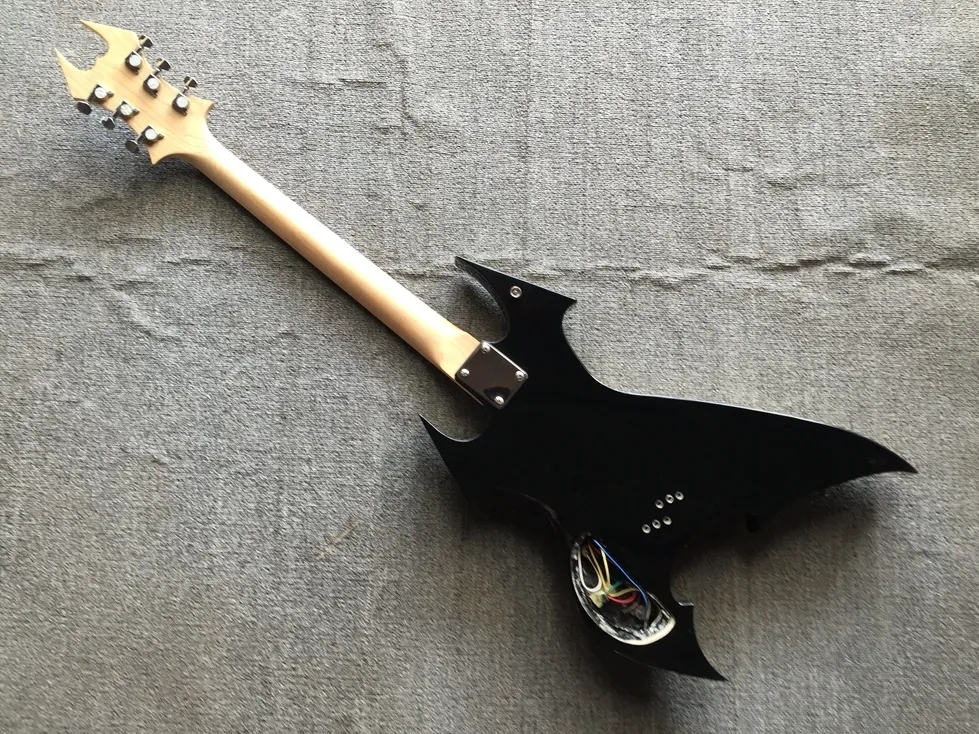 Rich Warlock Black Headless Electric Guitar Custom From