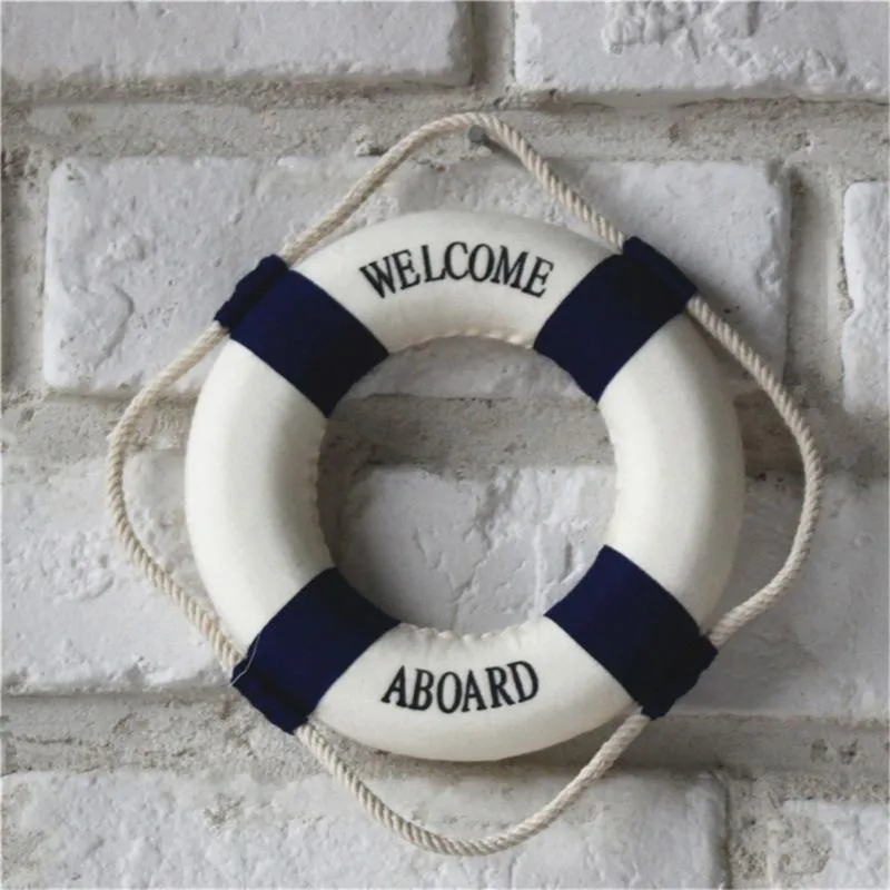 Decorative Objects & Figurines Creative Lifebuoy Ring Boat Sea