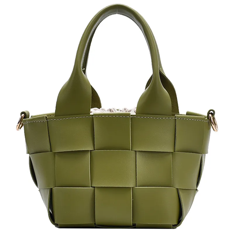 2021 New Fashion Ladies 'Mini -Tasche gewebt Crossbody Bags Tragbarer Eimerbeutel hohe Qualität