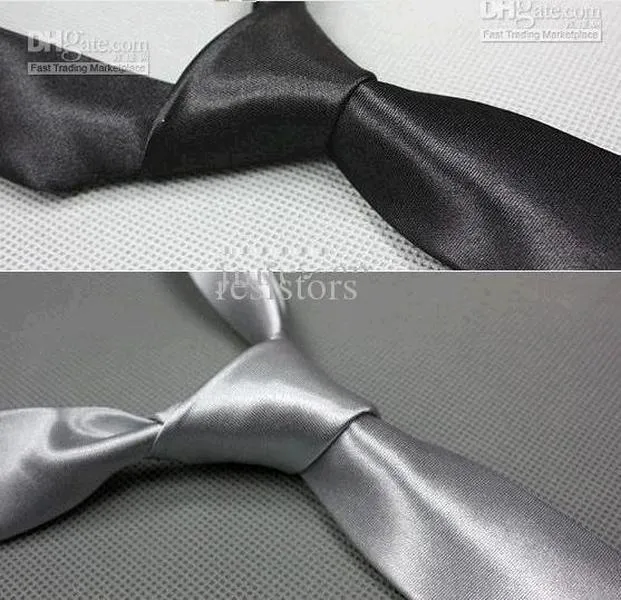 Corbata de seda para hombre, informal, ajustada, lisa, con cuello ajustado, para fiesta, boda, 2021