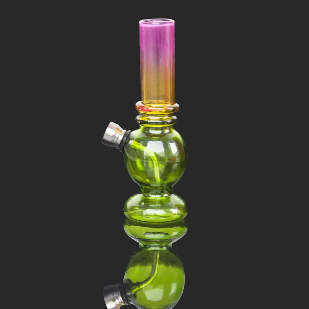 Toppuff 147mm Mini Czaszka Styl Glass Water Bong Rury Metalowa Bowl Pyrex Gruby Szkło Palenie Rury Wodnej Tobacco Rury