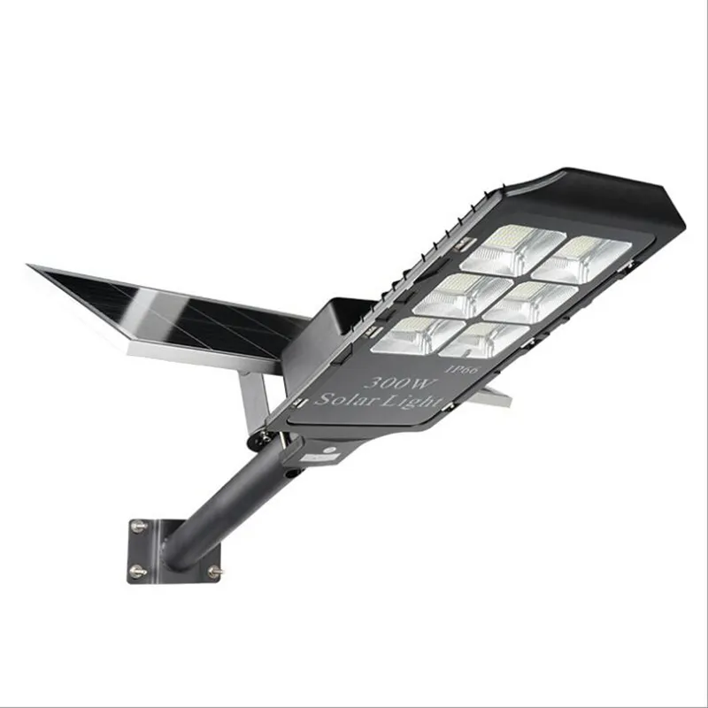 300W LED luzes de rua solares, 432pcs HB-LEDs Exterior Dusk to Dawn poste de luz com controle remoto, Segurança Luz de inundação para Parking Lot