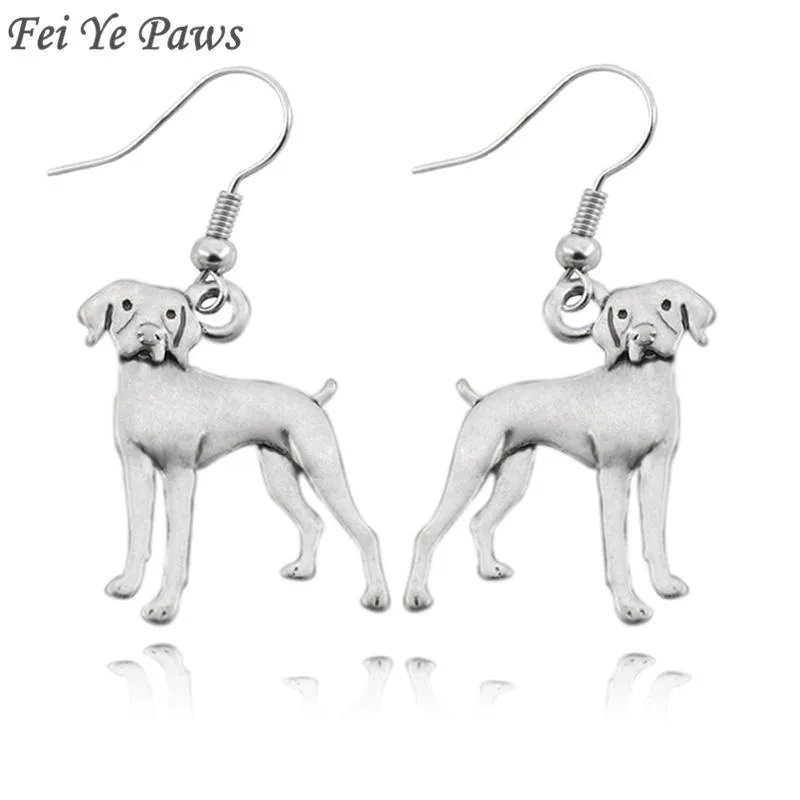 DANNGLE LANDELIER ANTIQUE ARGENT COULEUR VIZSLA ALLEMAND ALLEMAND POINTER DE CHIEN DE CHIEN DE CHANGE À LONG DROP POUR FEMME Mode Bijoux AMI GIF