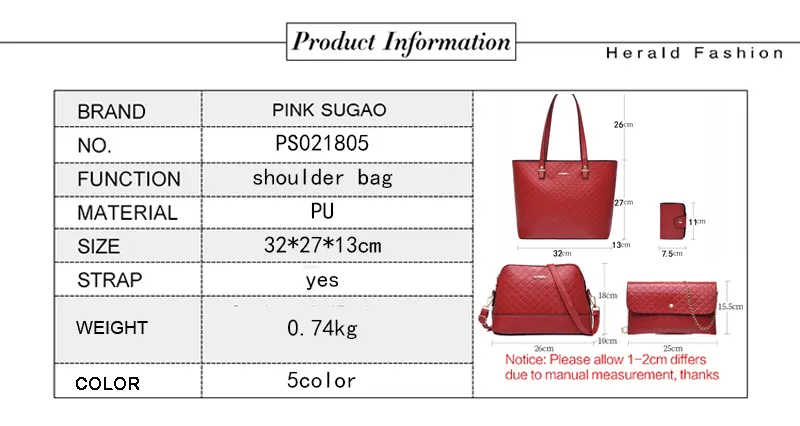 DHgate.com:women Pink Sugao shoulder bags handbags crossbody