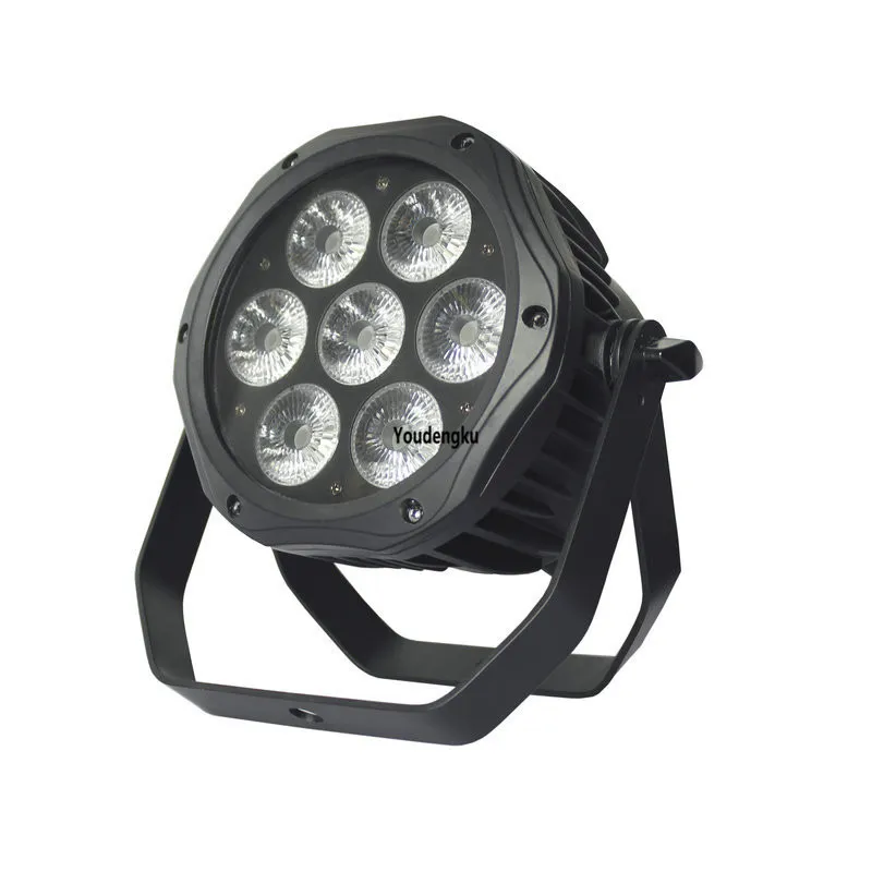 8 pieces Mini par led rgbwa 7x15w 5in1 indoor dmx led parcans light for stage dj wedding decoration