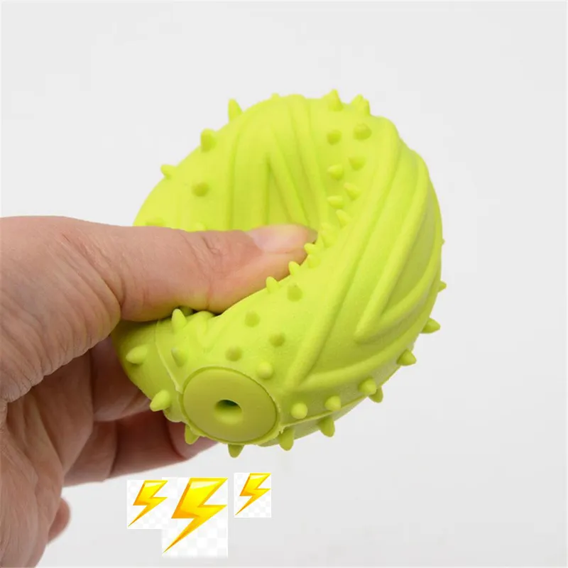 Fashion Pet Supply 3D Baseball Shape Rubber Round Ball Toy Interactive Funny Training Dog Molar Teeth Chew Toys