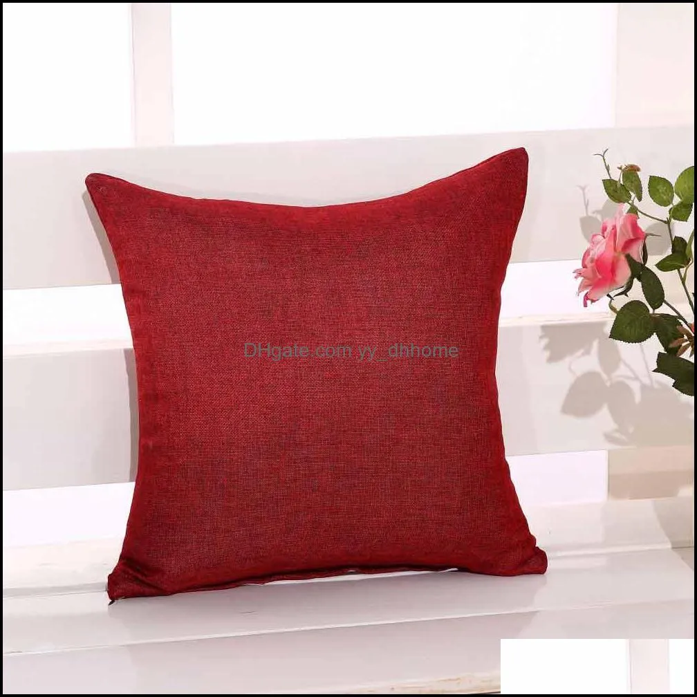 Cotton Linen Pillow Case Solid Simple Fashion Throw Pillowcase 45*45cm Living room Cafe Home Textile Pillow Cover