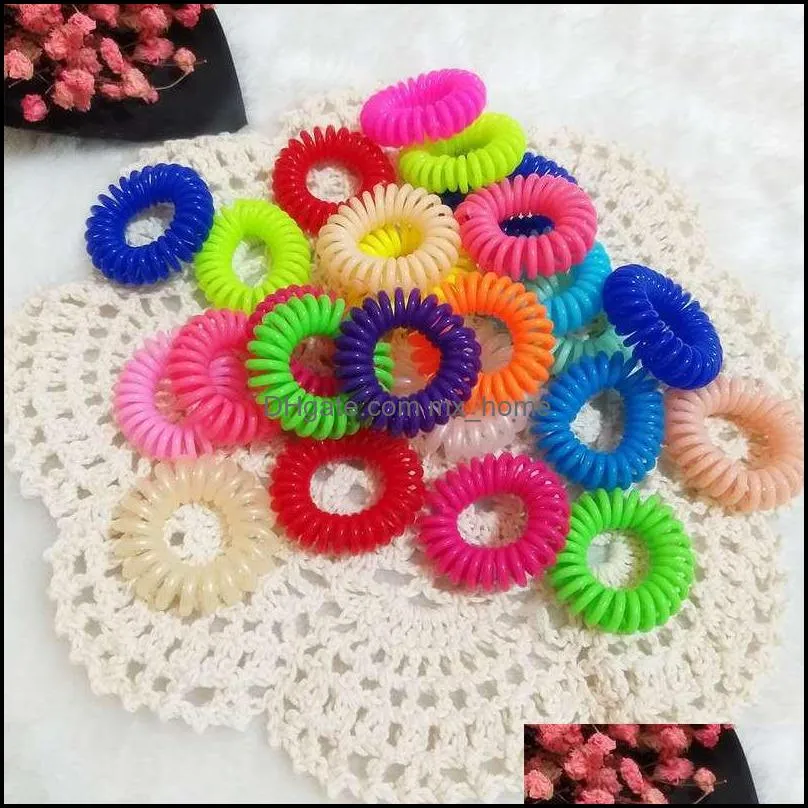 Elastic HairBands Telephone Ring Chain HairTie Rope Bracelet cute Baby Girls Ponytail Holders Hair Accessories Headwear Z4711