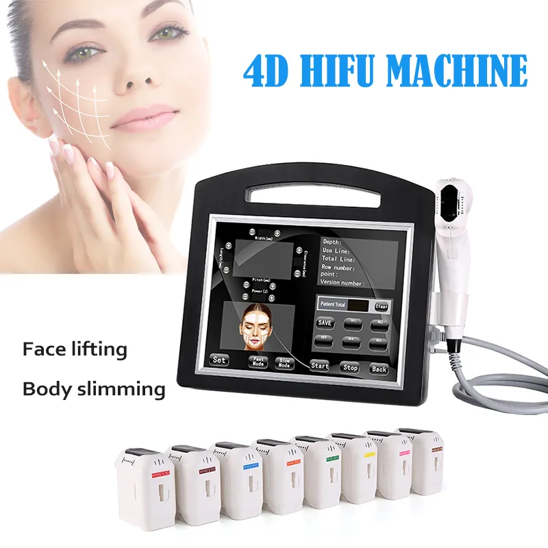 Professionnel 12 lignes 20000 coups Hifu 4D peau serrant le corps de levage de visage minceur Machine