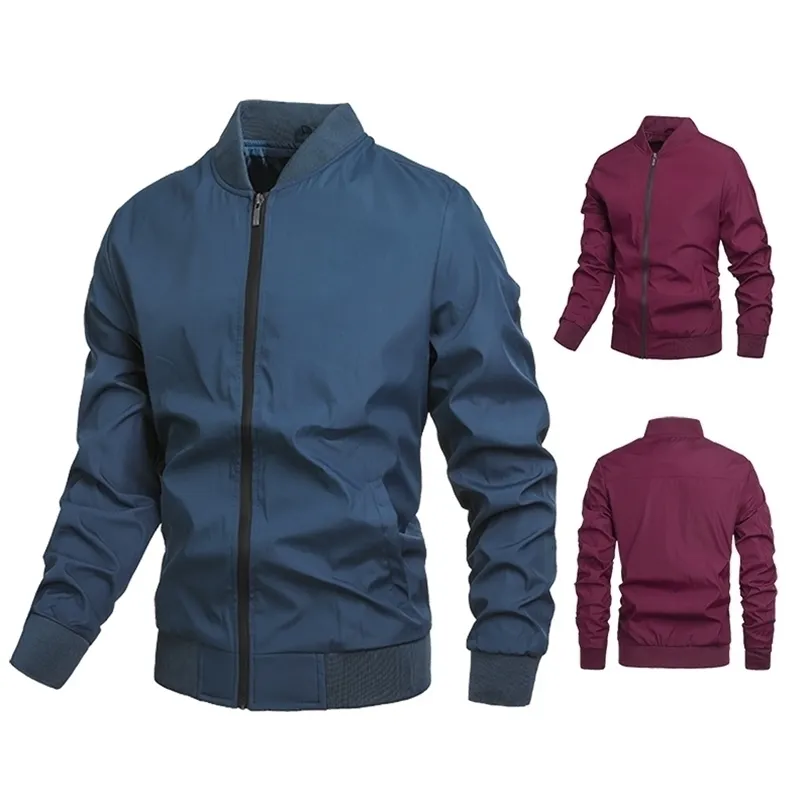 Sonderpreis Herren Jacke Casual Stehkragen Dünne Baseball Anzug Export Tragen 220301