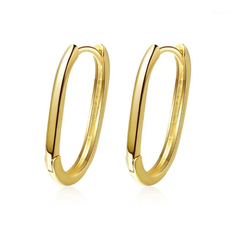 Boucles d'oreilles en argent Sterling 925 pour femmes géométriques hommes boucle d'oreille en or mode corée bijoux 2021 1