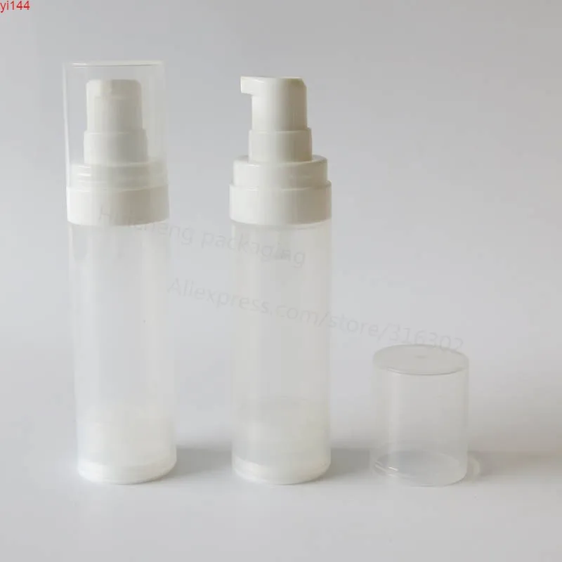 Bottiglia airless ricaricabile trasparente da 24 x 30 ml Bottiglia di plastica da 1 OZ, confezione cosmetica per lozione, buona qualità