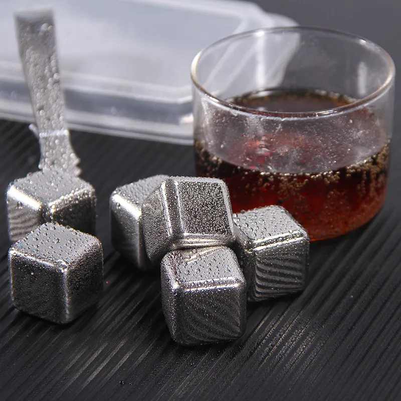 Stainless Steel Ice Cube 304 Metal Quick-frozen Ice Cube Bar Ice Hockey Whiskey Iced Bar Beer Supplies XD24356