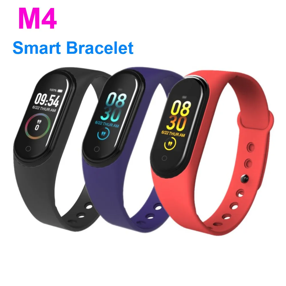 M4 Smart Band Fitness Tracker Uhr Sport armband Herzfrequenz Smart Uhr 0,96 zoll Smartband Monitor Gesundheit Armband PK Mi band 4