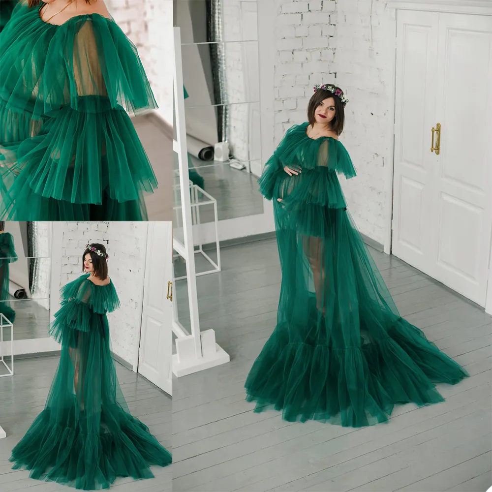 Elegante Vestido De Dormir De Tul Verde De 66,12 € DHgate