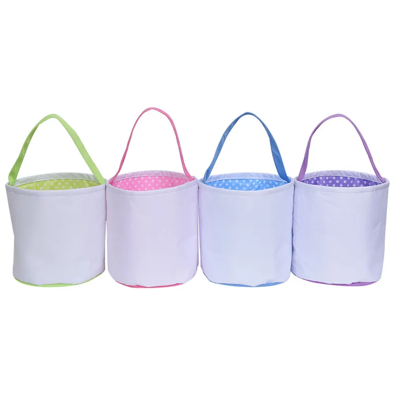 Panier de lapin de pâques en tissu Polyester vierge, paniers à œufs et bonbons pour fête de printemps de pâques, jouets pour enfants