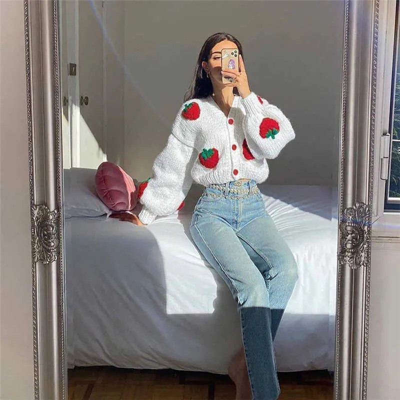 DHgate.com:Strawberry Hoodie Y2k Style, Womens Embroidered