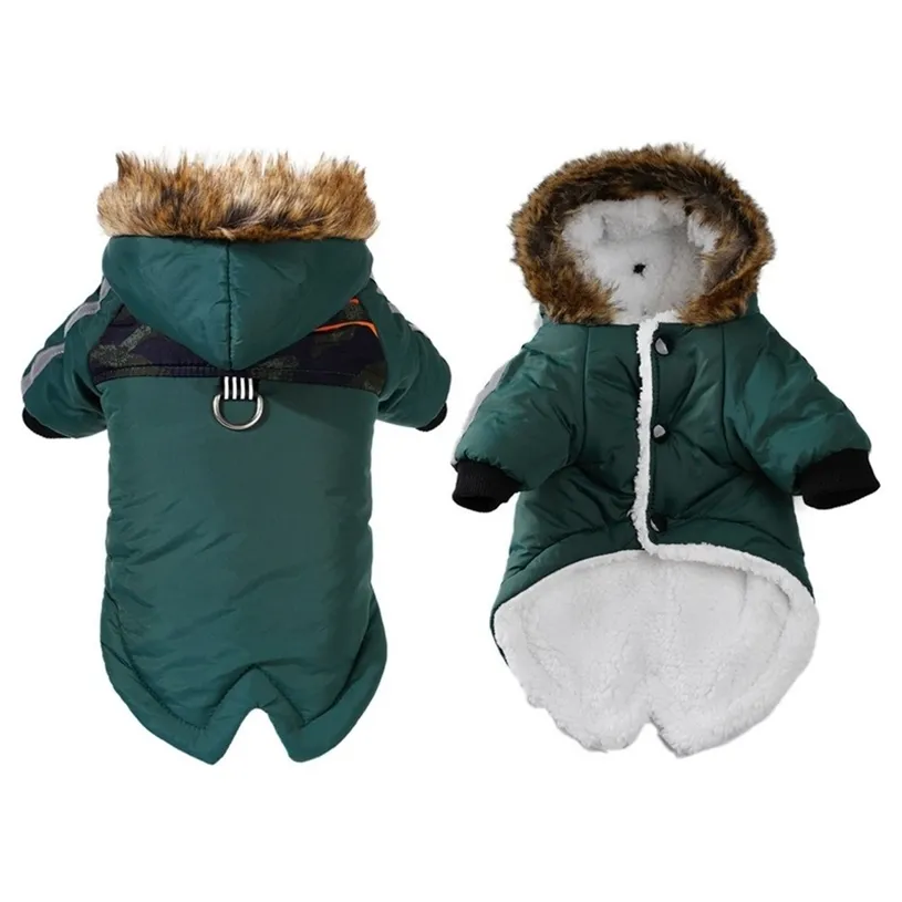 Vestiti per animali domestici Cappotto per cuccioli Cappotto invernale caldo Plus Giacca di velluto Abbigliamento riflettente impermeabile per cani di taglia piccola e media Abbigliamento per gatti 220104