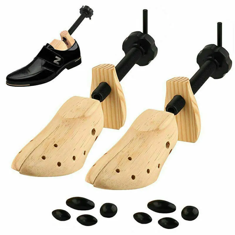 Rantion Shoe Stretcher Men Women Wooden Shoes 1 Piece Tree Shaper Rack Wood Adjustable Flats Pumps Boots Expander Trees S M L 2011251h