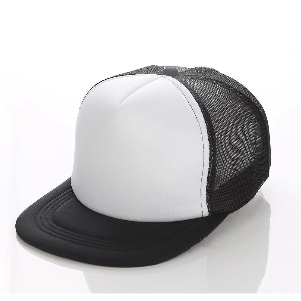 plain hip hop trucker caps blank snapbacks mesh designer hats adjustable for men women sun hat 11 colors