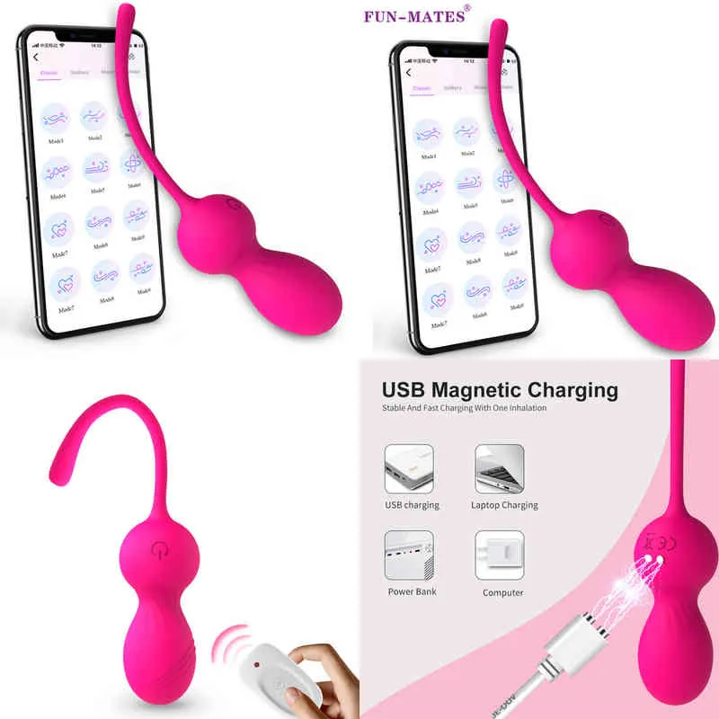 NXY Vibratoren App Fernbedienung Ei Vibrierende Vagina Kegel Ball g-punkt Stimulator Tragbare Höschen Sex Spielzeug für Frauen 220110