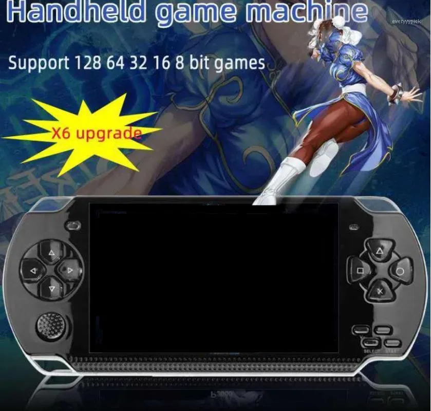 Güncelleme X6 Retro Oyun Konsolu 4.3 inç 8g El Oyun Uzaktan Destek MP4 MP5 TF Kart PSP GBA PS1 Çocuk Hediye için Uzatıldı1