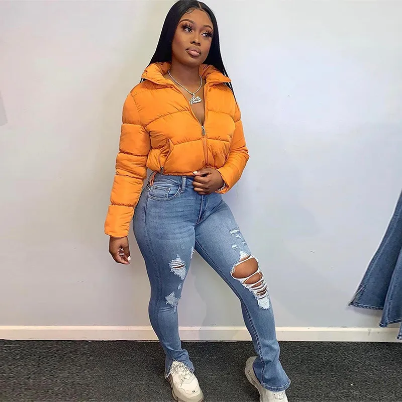 2020 Chaqueta Acolchada Parkas 2020 Ropa De Invierno De Moda Para Mujer Abrigos Calidos De Burbujas Naranja Negro Prendas De Vestir De 55 1 DHgate