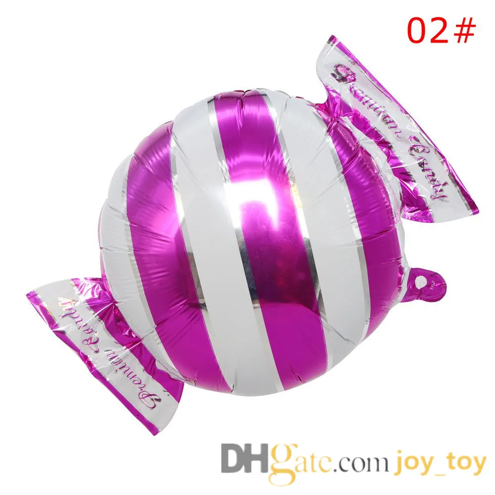 Mix 18 inch Sweet Candy Balloons Round Lollipop Balloon aluminum foil Birthday Party Balloons for kids decoration