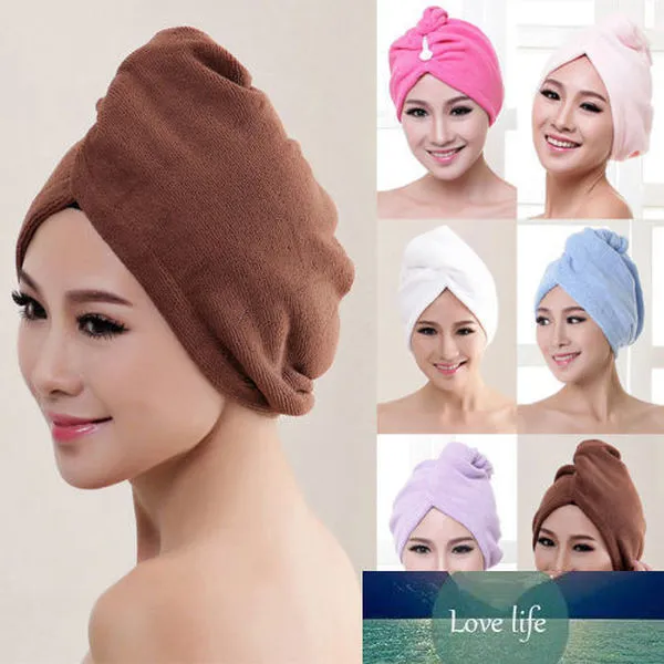 Serviette de séchage des cheveux Super absorbante à la mode Turban bonnet de bain peignoir chapeau enveloppement de la tête serviette de plage à séchage rapide