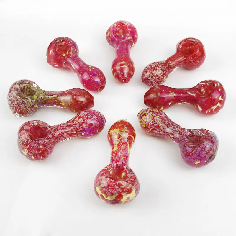 Clear Glass Pink Swirls Hand Pipe Glass Pipe For Sale