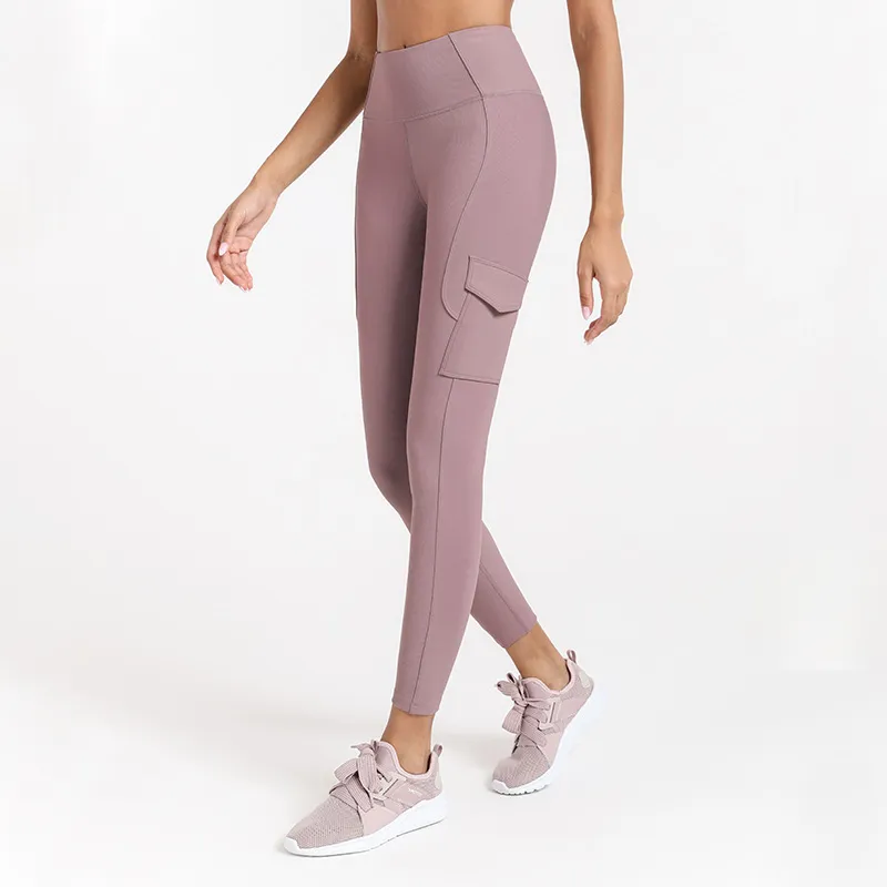 Leggings Yoga Tópico Trabalho roupas de ginástica Mulheres Leggings Air bolso da calça de ioga elásticas Sports apertadas executando Leggins fitness com bolsos